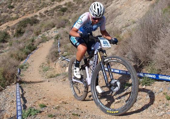 Paula Martín, durante la carrera.