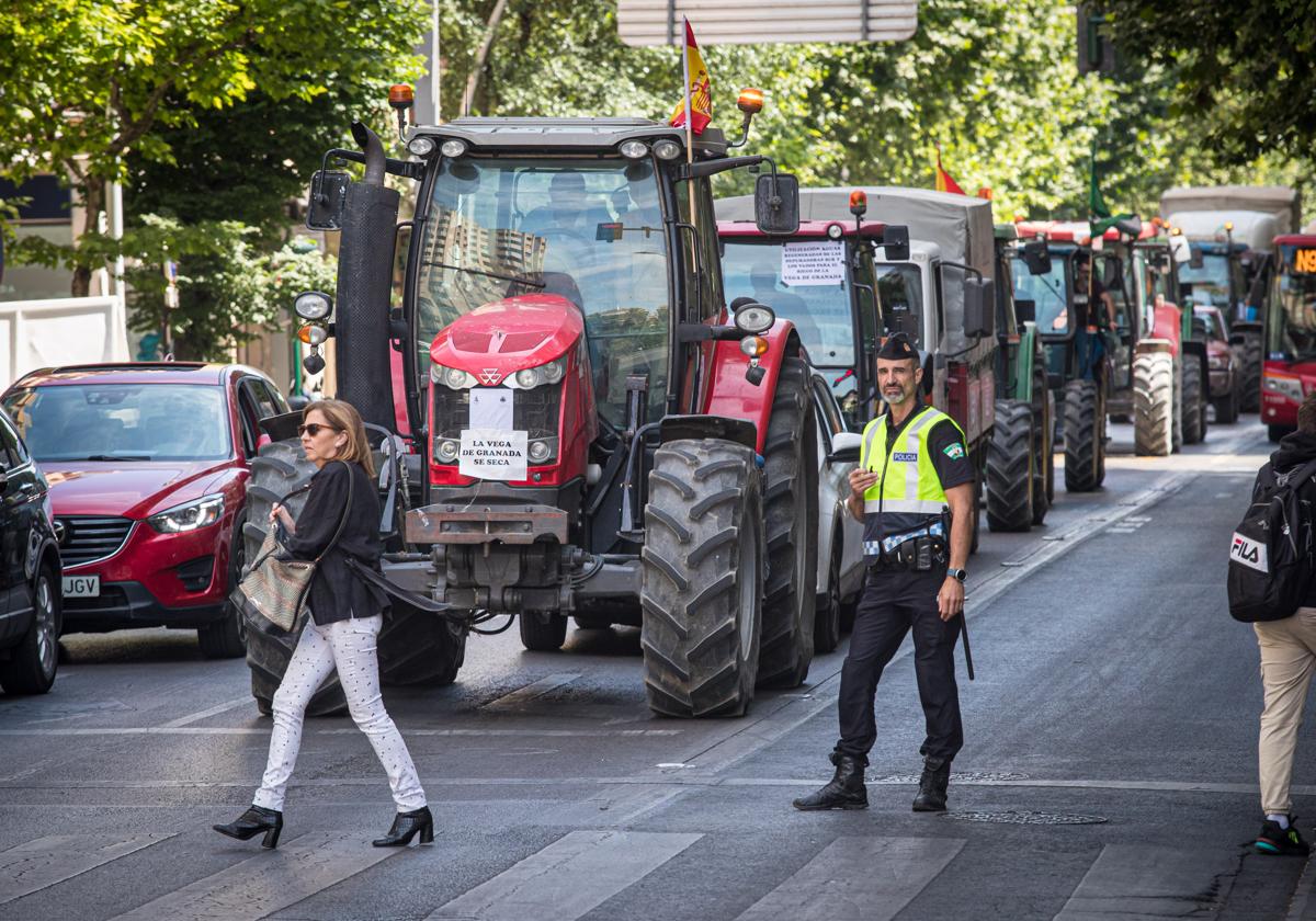 Tractorada en Granada en 2023