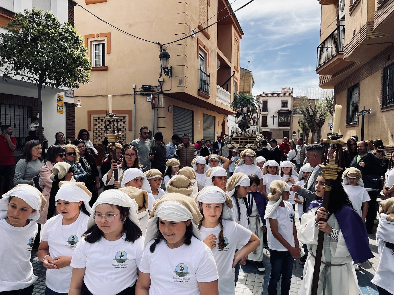 El ensayo y la bendición de la Borriquilla de Churriana de la Vega, en imágenes