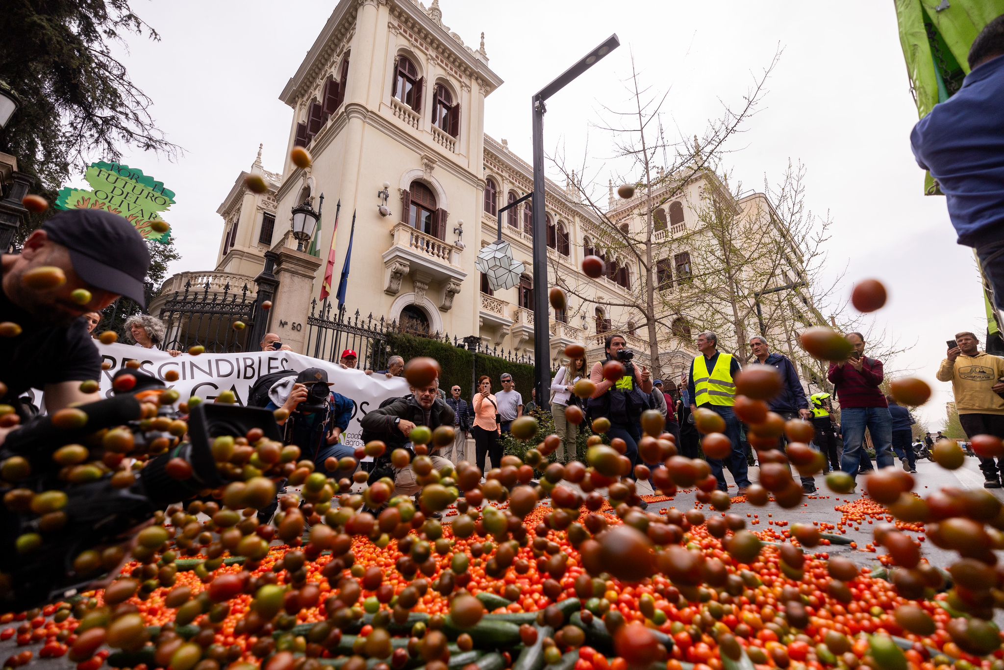 La tractorada de Granada, en imágenes