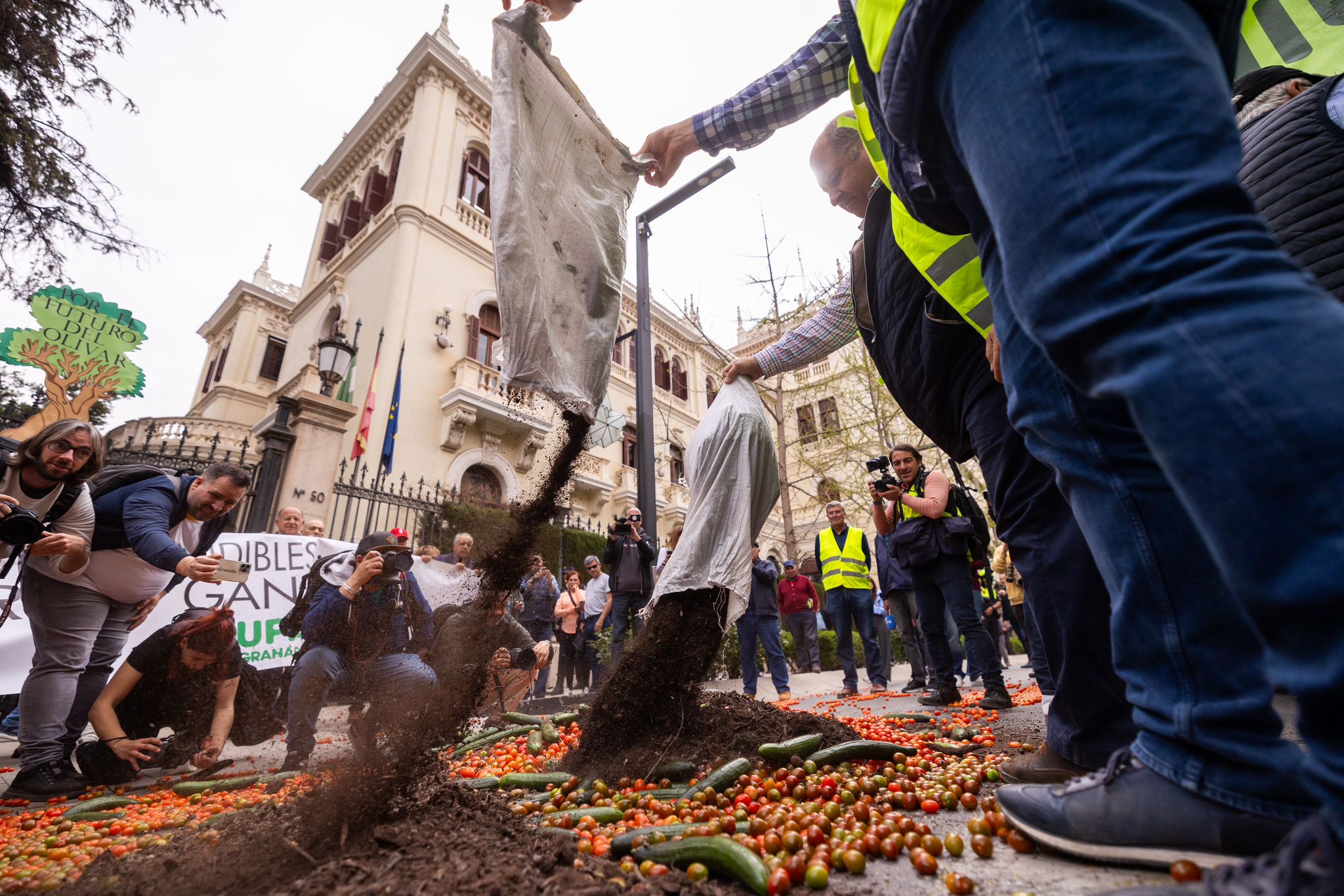 La tractorada de Granada, en imágenes