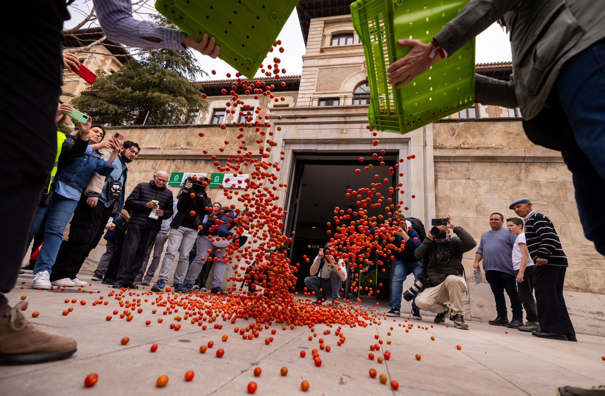 La tractorada de Granada, en imágenes