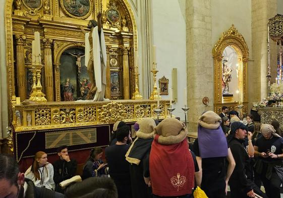 Interior del templo en San Ildefonso.