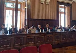 Bancada del Grupo Popular en la Diputación Provincial, este lunes.