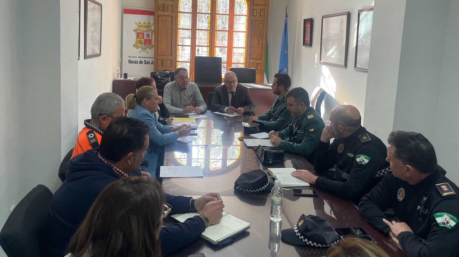 Reunión de la Junta Local de Seguridad en Navas de San Juan.