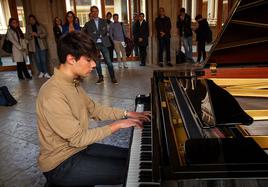 Concierto de piano, este martes, en el hall del Palacio de la Diputación.