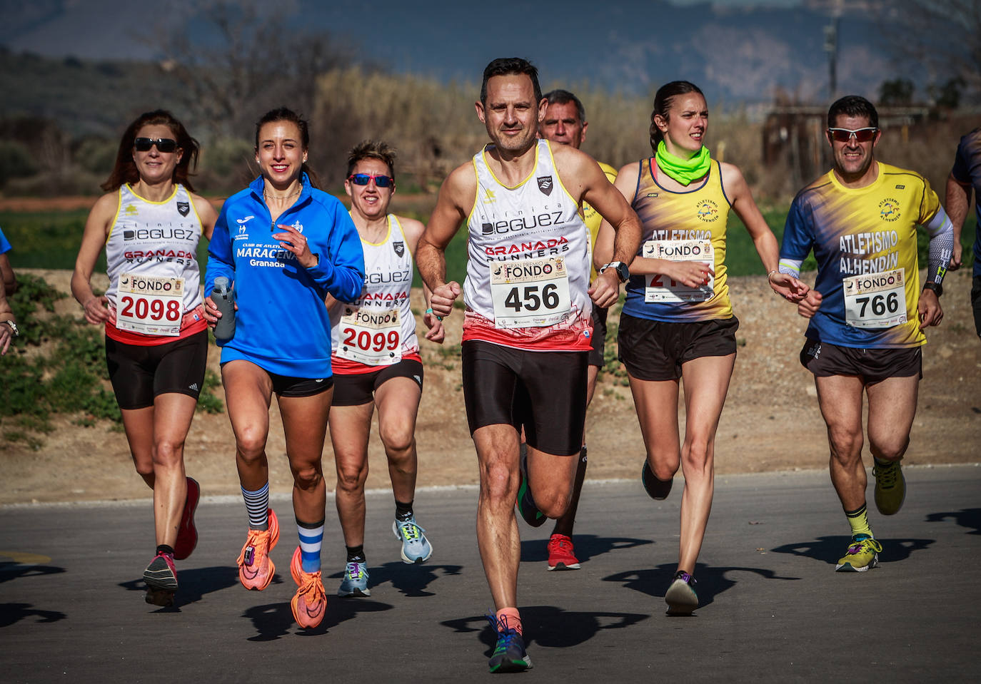 Paco Calvo, antes de comenzar la primera carrera del Gran Premio de Fondo Diputación de Granada, en Albolote.