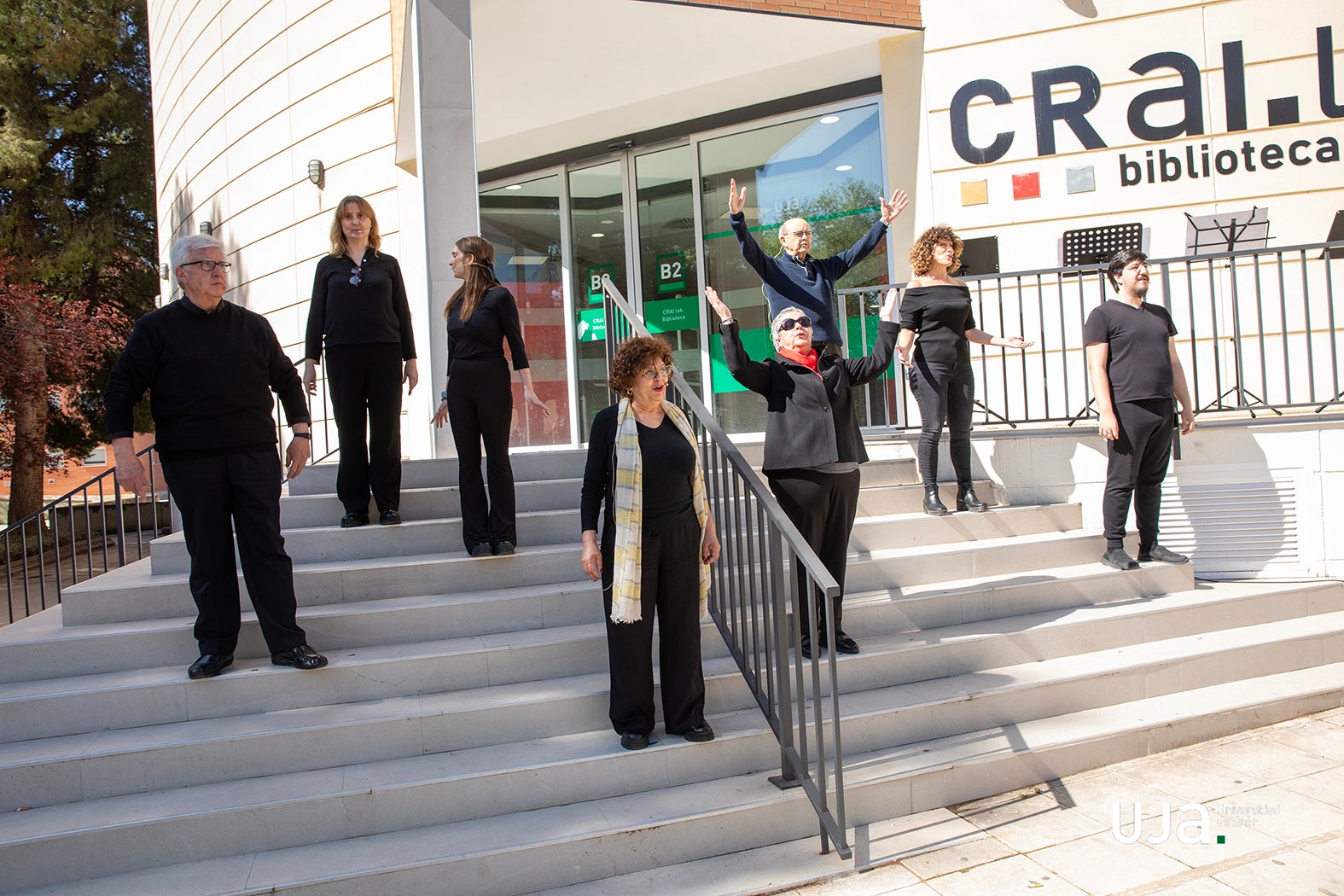 Representanción con motivo del Día Mundial del Teatro en la UJA.