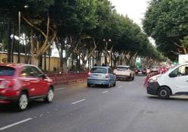 Cortes de tráfico en Almería.