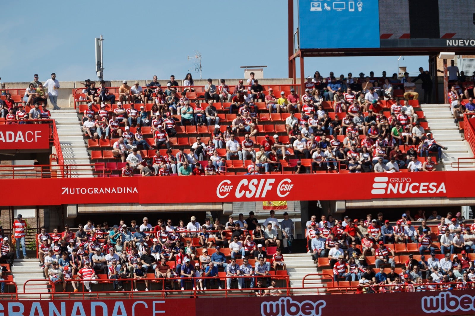 Encuéntrate en la grada en el partido entre Granada y Alavés