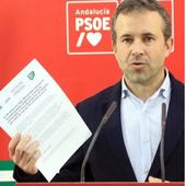 Julio Millán (PSOE) y Mónica Moreno (PP). en comparecencias anteriores.