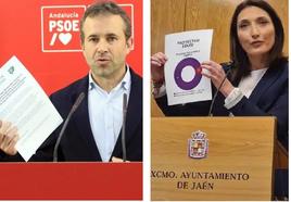 Julio Millán (PSOE) y Mónica Moreno (PP), en comparecencias anteriores.