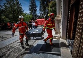 Simulacro del terremoto.