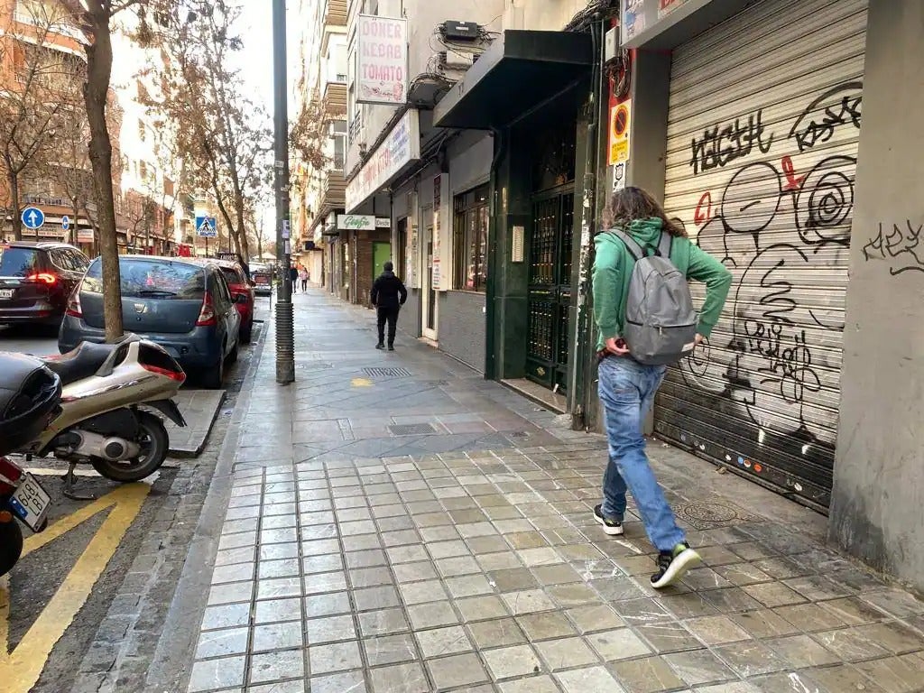 Vista de la calle Pedro Antonio, en la capital granadina.