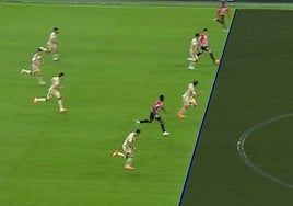 Instante del 'offside'.