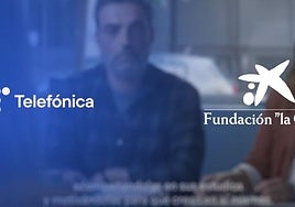 El spot de «la Caixa» con la felicitación de Telefónica.