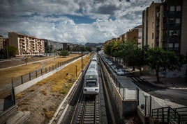 Llegada de un AVE a la estación de Andaluces