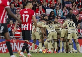Celebración del primer gol.