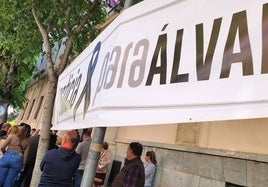 Concentración frente al Palacio de Justicia.