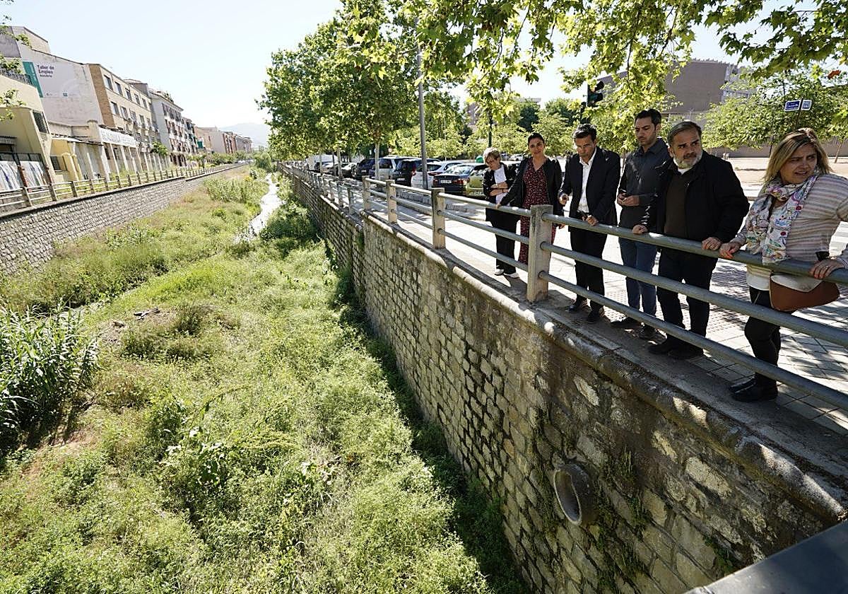 El río Monachil a su paso por el Zaidín.