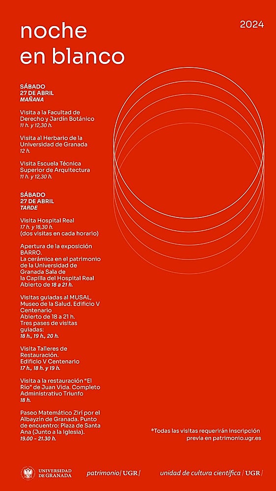 Todas las actividades de la UGR para la Noche en Blanco de Granada