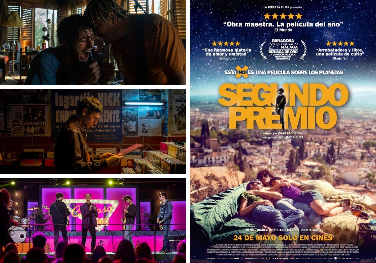 Fotogramas de la película y cartel promocional de 'Segundo Premio'.