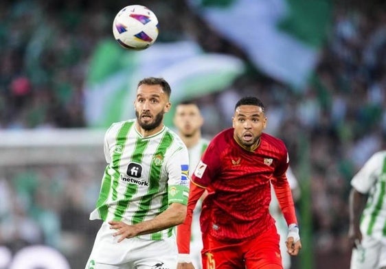 Youssef En-Nesyri, durante el derbi del Sevilla con el Betis.