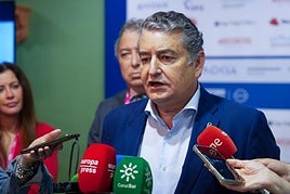 El consejero de Presidencia, Antonio Sanz, este lunes en Sevilla.