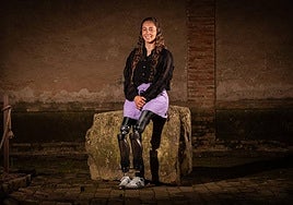 Audrey Pascual, en el facultad deComunicación y Documentación.