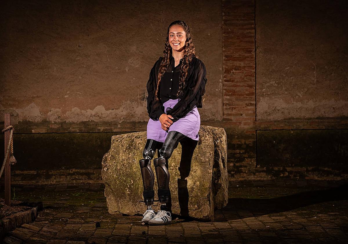 Audrey Pascual, en el facultad deComunicación y Documentación.