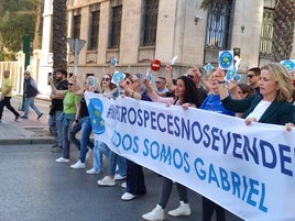 Instantes de la manifestación que acabó en la ballena