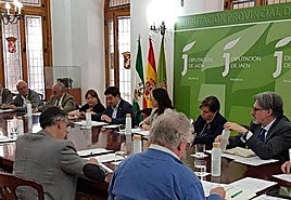 Una de las últimas reuniones de la comisión, en la Diputación.