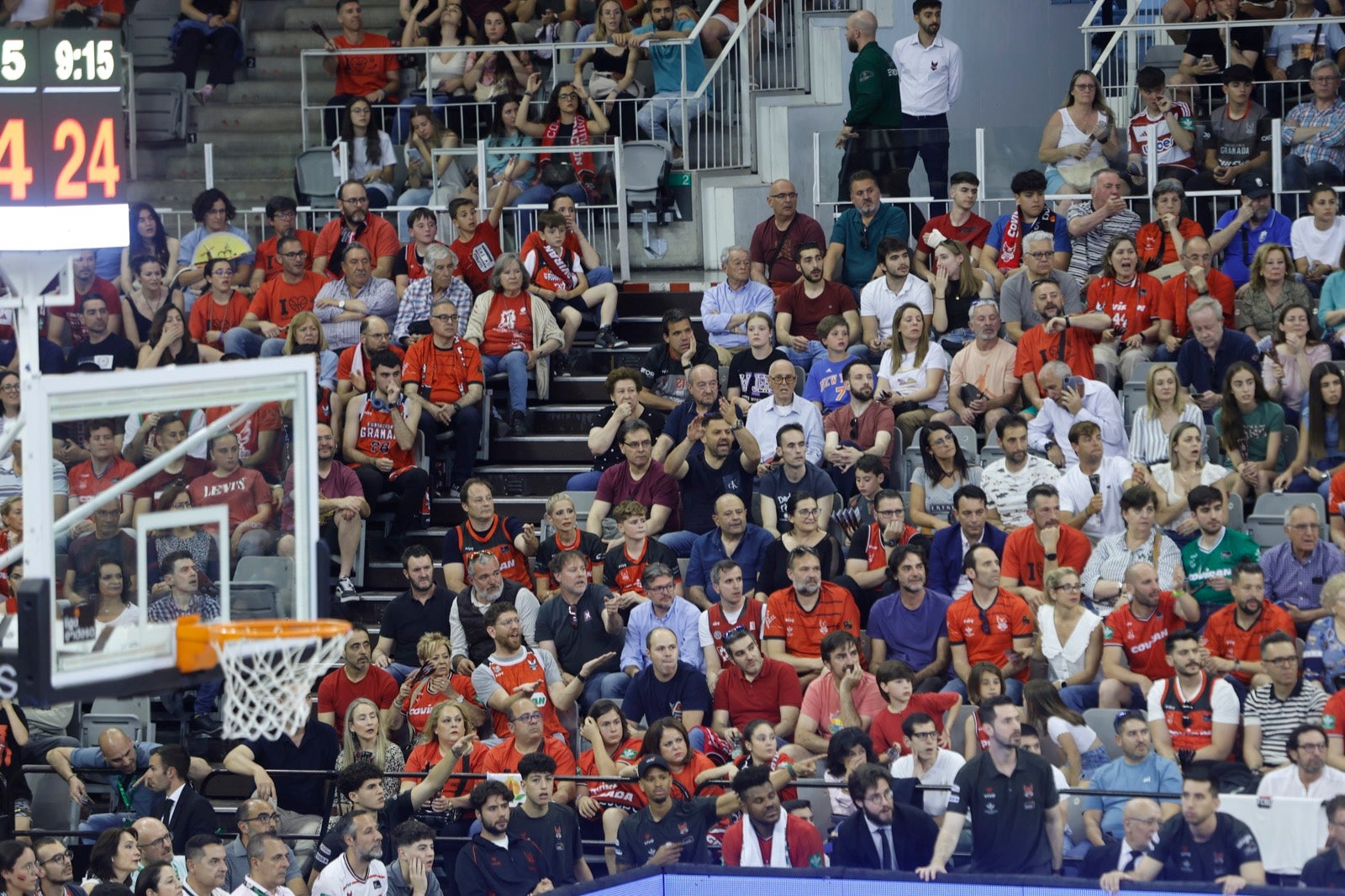 Encuéntrate en la grada durante el Covirán Granada - Gran Canaria