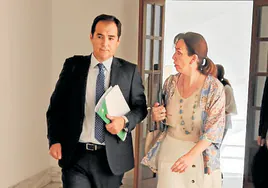 José Antonio Nieto y su viceconsejera, Ana María Corredera.