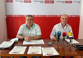 Responsables de Justicia de CC OO Jaén, este lunes.