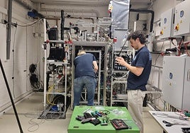 Mateo Rejón en plena tarea.