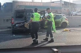 Estado en que quedaron los vehículos implicados en el accidente.