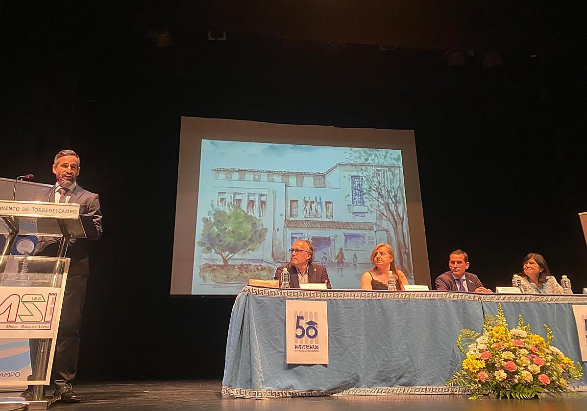 Momento del acto conmemorativo