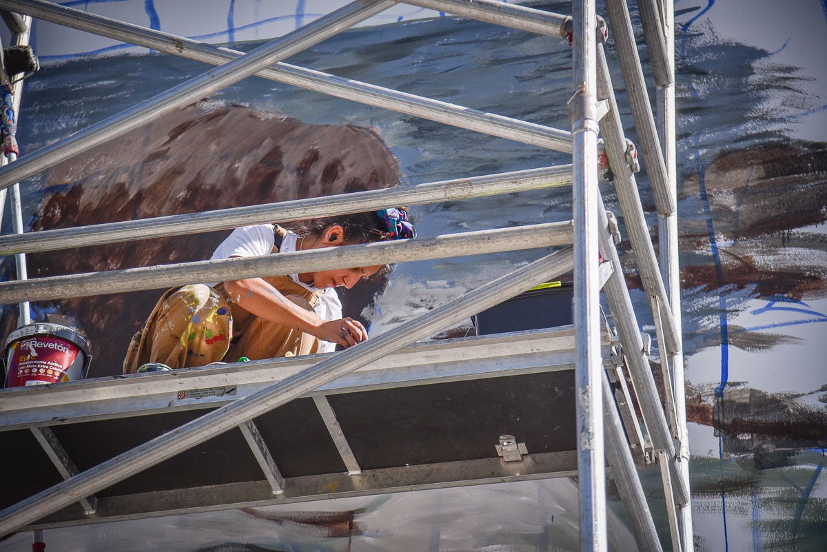 Salobreña inundada de grafitis artísticos, en imágenes