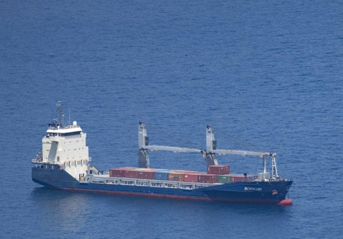 El buque 'Borkum' en navegación.