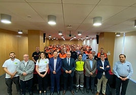 Jornada de formación con voluntarios de Protección Civil en las instalaciones del 112 de la capital.