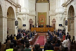 Imagen de un pleno en el Parlamento de Andalucía.