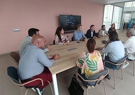 Reunión con los empresarios.