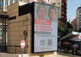 Campaña sufragada por Hazte Oír en Almería contra la campaña retirada por el Ayuntamiento.