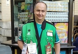 Eugenio Rodríguez, vendedor de la ONCE de Andújar.