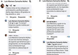 Declraciones de Luis Mariano Camacho sobre climatización escolar.