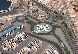 Ilustración de cómo quedará el puerto de Almería tras la actuación.