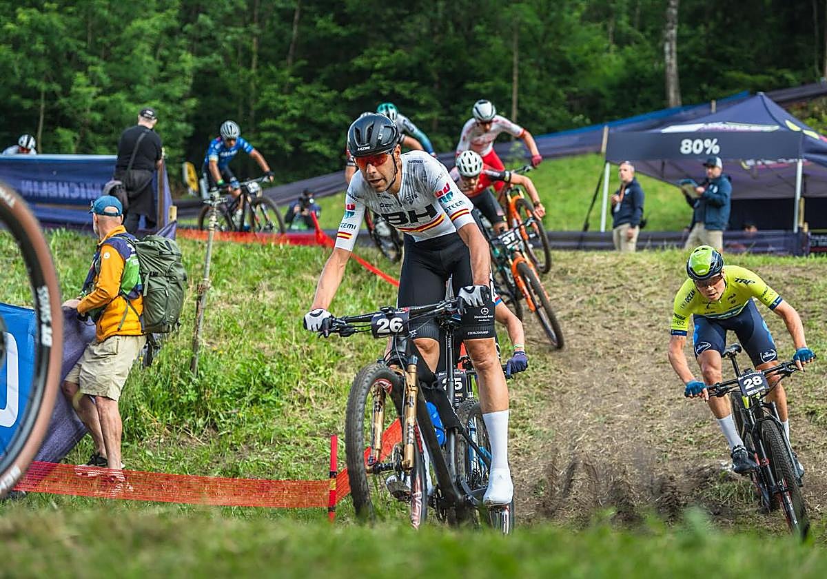 David Valero, durante el 'short track' de Val di Sole.