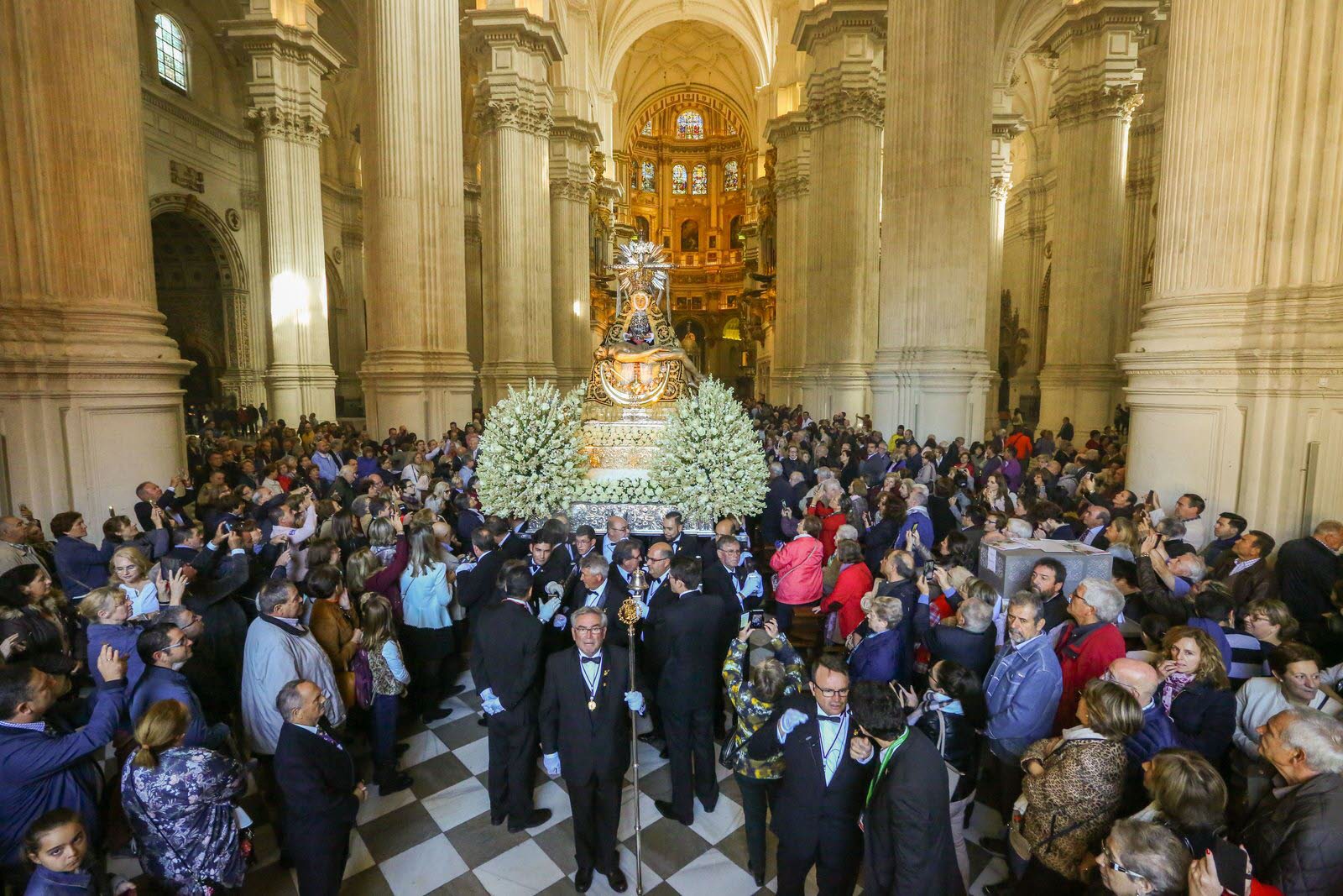 Imagen de la Virgen de las Angustias en la Catedral, en 2017.