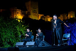 Momento de la actuación de David Palomar.